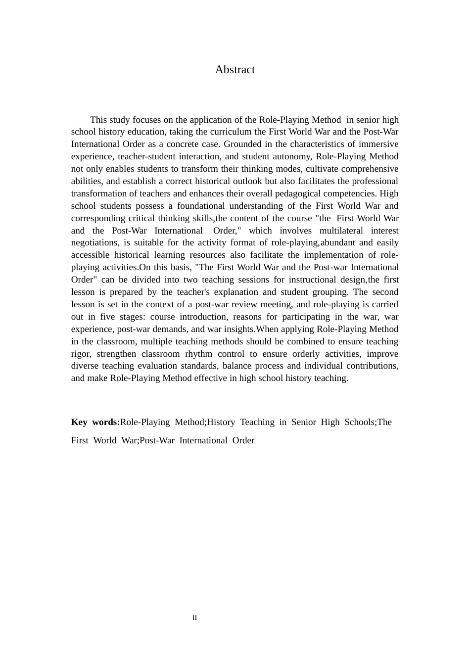 26年WH历史学 角色扮演法在高中历史教学中的应用研究—以〈第一次世界大战与战后国际秩序〉为例9.78-AI29.77_1-约18295字符.docx_第2页