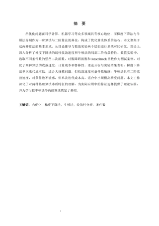 26年WH数据计算及应用 凸优化中梯度下降法与牛顿法的对比研究5.91-AI33.08-约12985字符.docx
