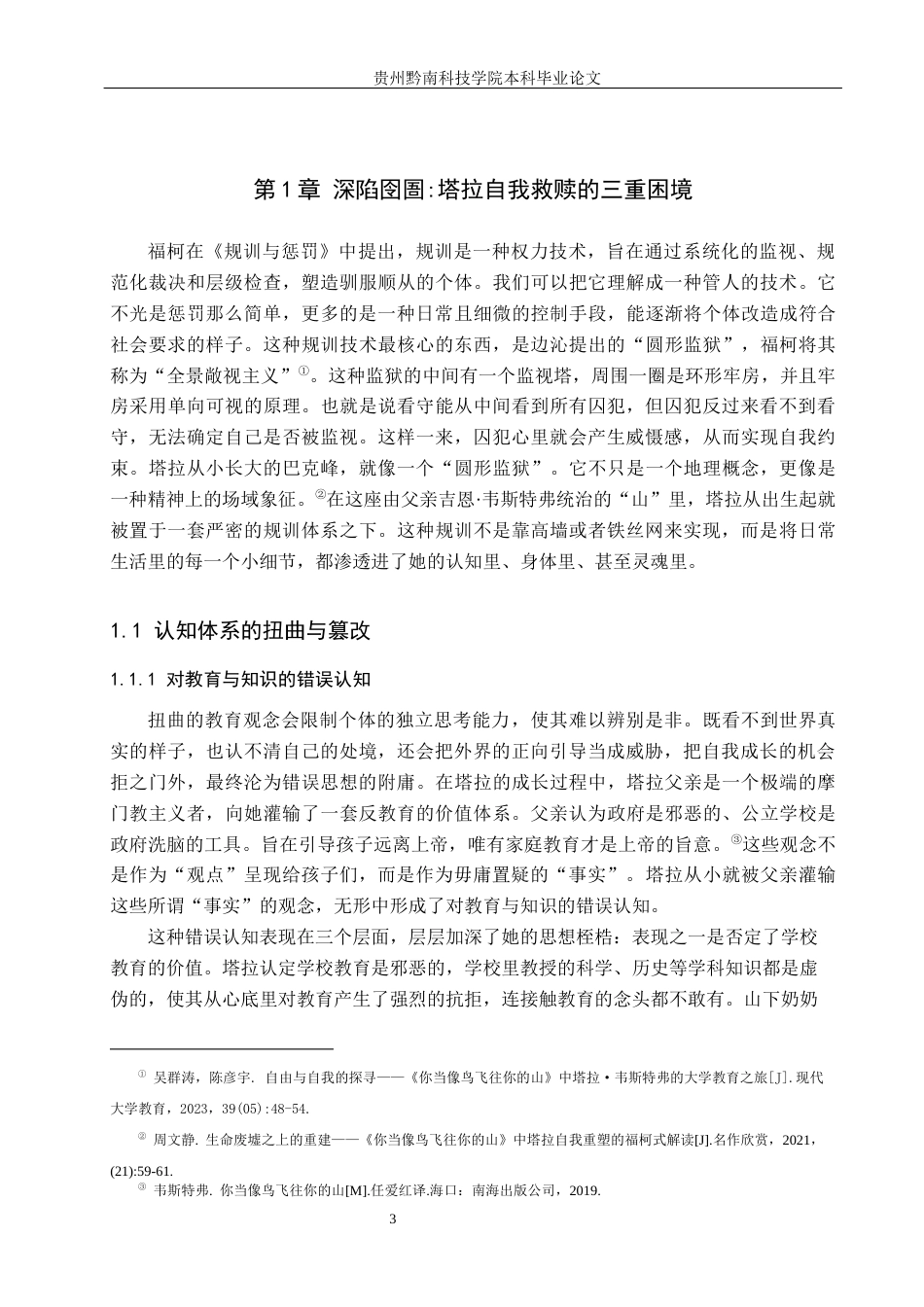 26年WH汉语言文学 论《你当像鸟飞往你的山》中塔拉的蜕变与救赎9.17-AI6.28(16518字).docx_第6页
