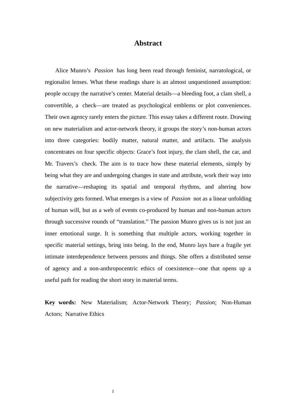 26年WH26年WH英语 物的纠缠：新物质主义视阈下爱丽丝·门罗《激情》中的非人类行动者与叙事伦理0.48-AI34.87-约40062字符.docx_第3页