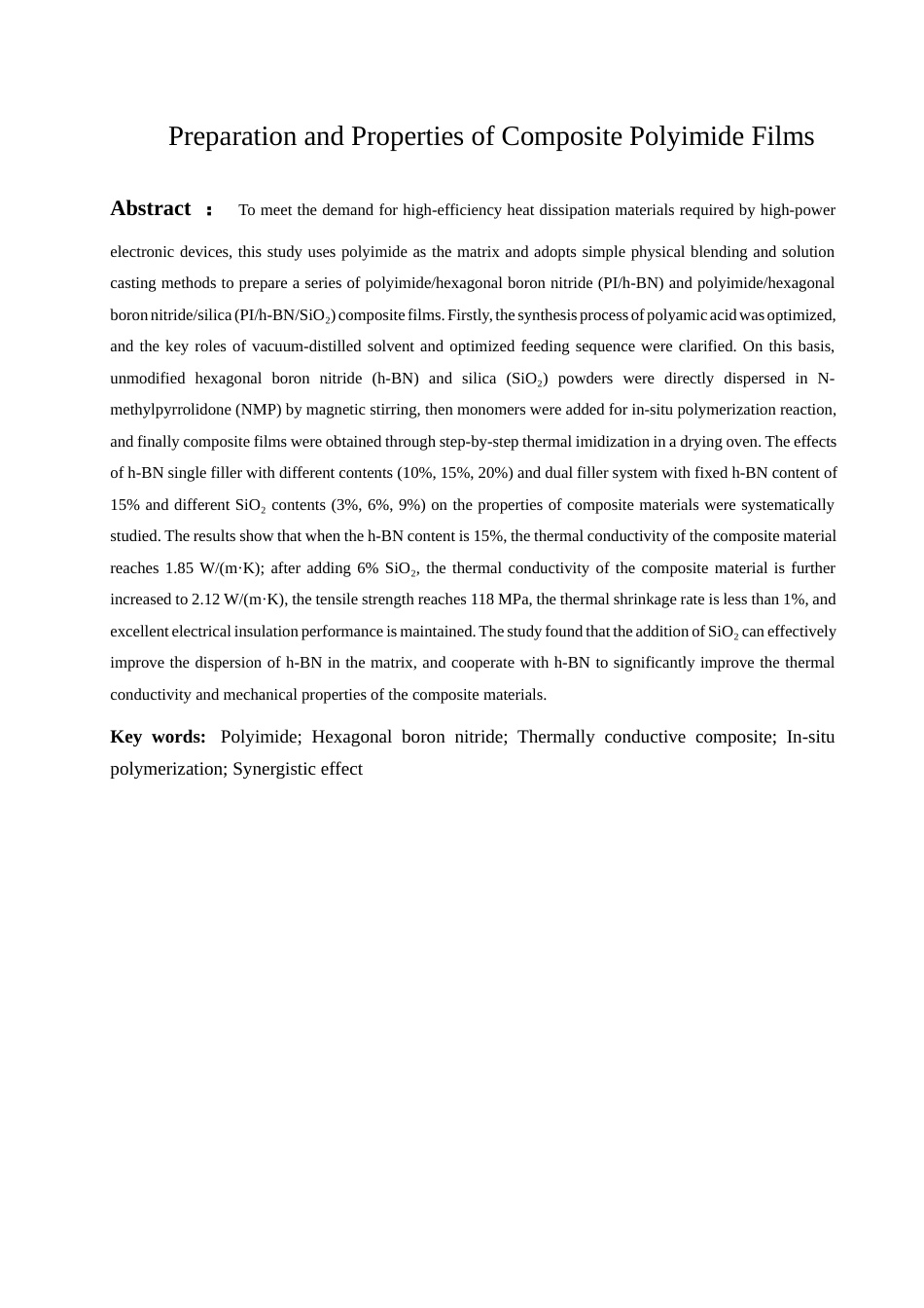 26年WH化学工程与工艺 复合型聚酰亚胺薄膜的制备及性能研究3.78-AI21.6-约11981字符(10434字).docx_第5页