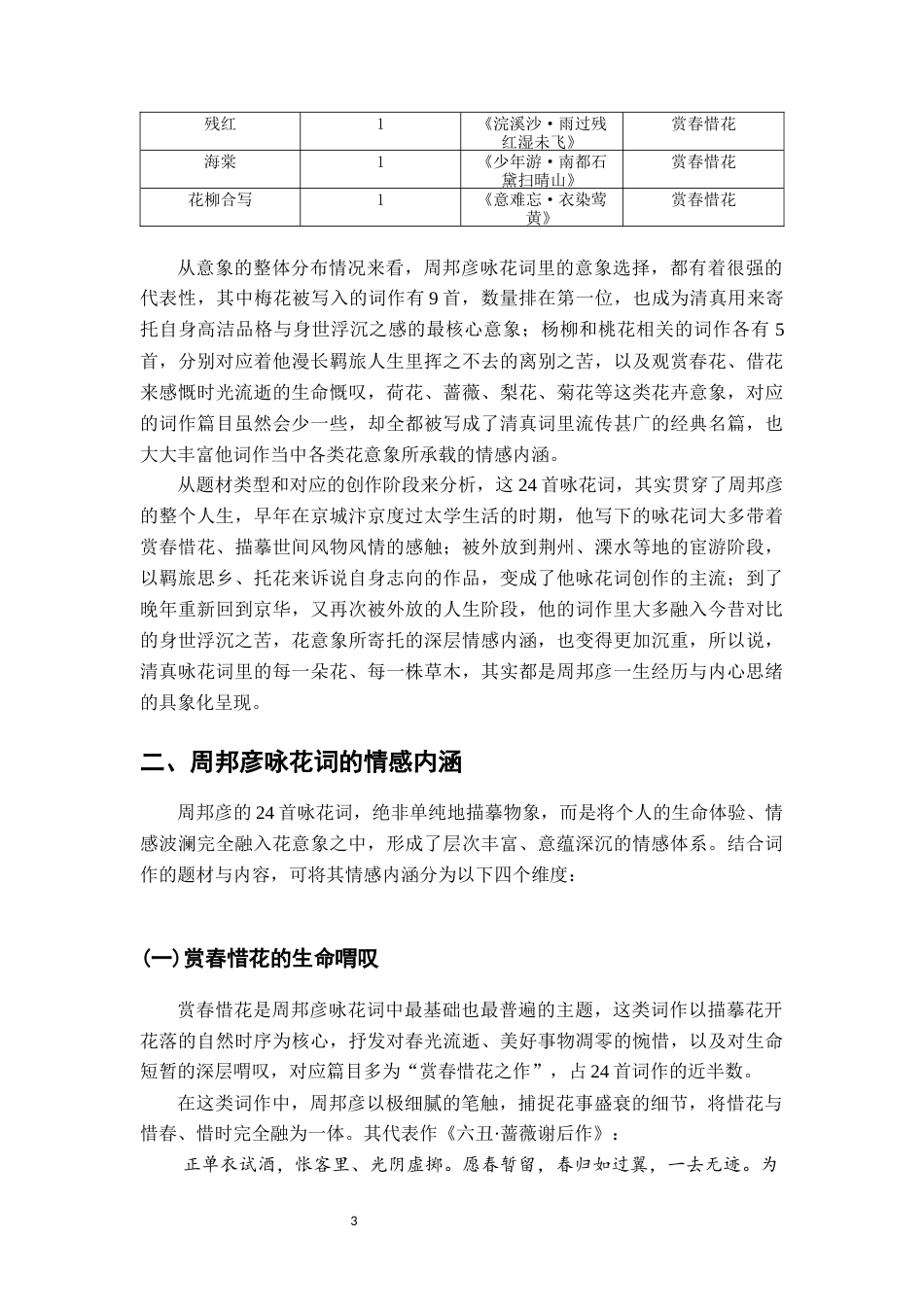 26年WH汉语言文学 周邦彦咏花词研究12.11-AI9.82-约18257字符.docx_第6页