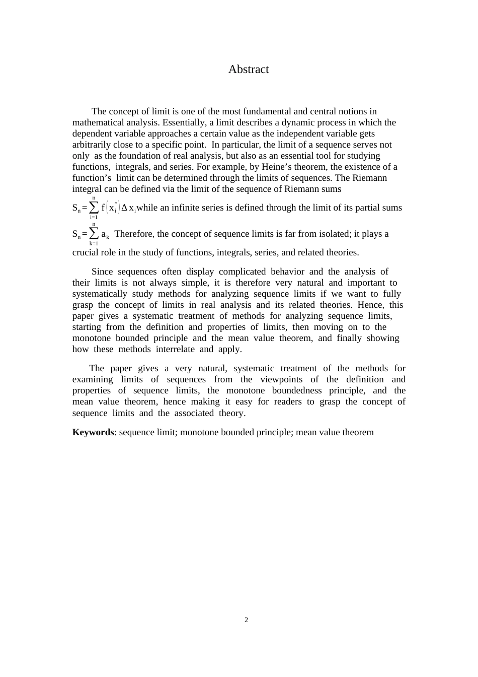 26年WH数学与应用数学 数列极限的若干分析方法及其应用5.91-AI4.62-约6465字符.docx_第2页
