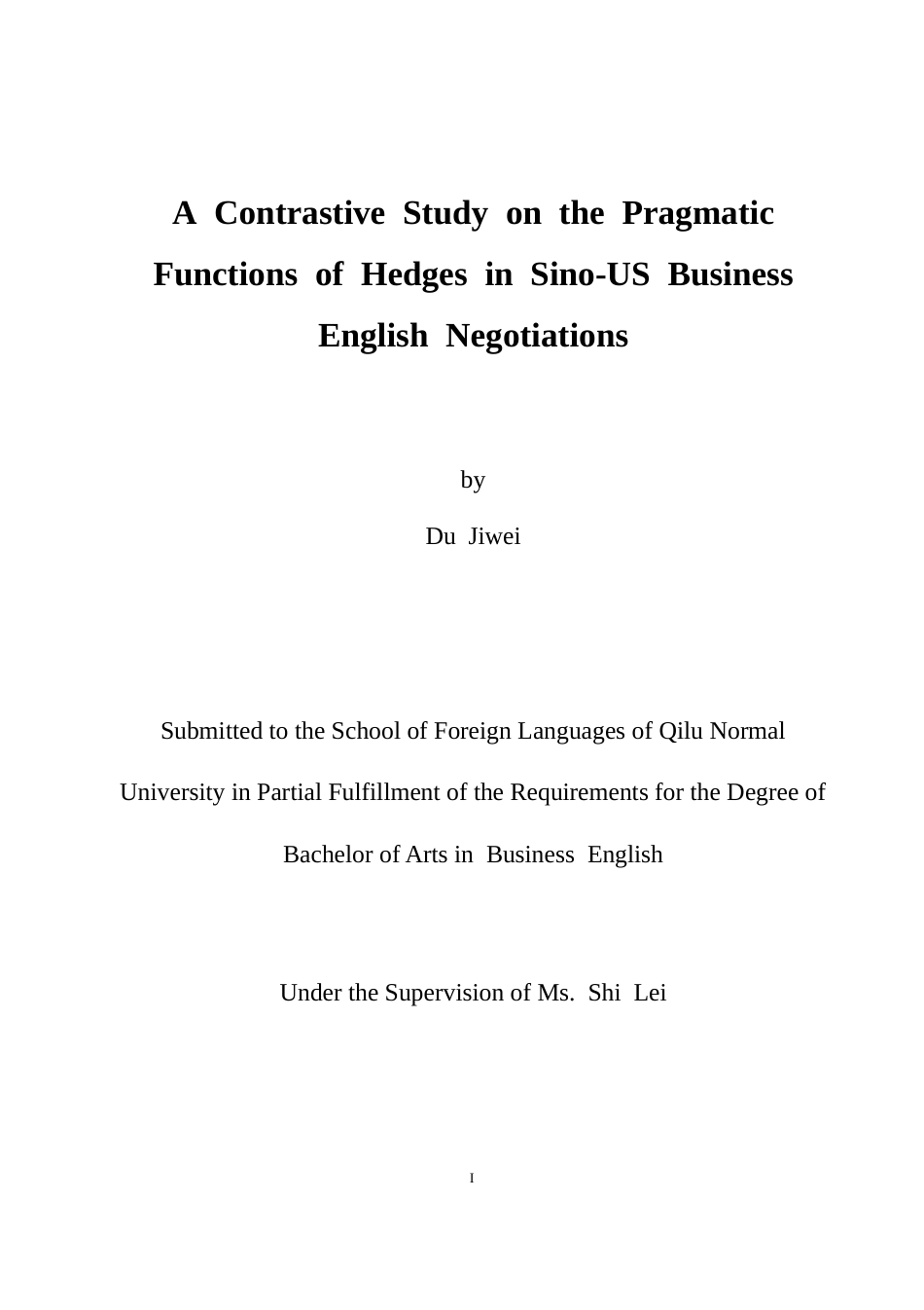 26年WH商务英语本科(跨境电商) A Contrastive Study on the Pragmatic Functions of Hedges in Sino-US Business English Negotiations 中美商务英语谈判中模糊限制语的语用功能对比2.61-AI23.94-约35598字符(7334字).docx_第3页