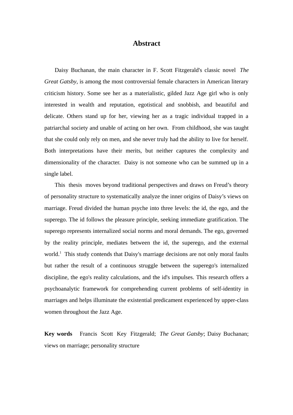 26年WH26年WH英语 A Freudian Analysis of Daisy's View on Marriage in  The Great Gatsby4.69-AI24.09-方言弗洛伊德式分析《了不起的盖茨比》中黛西的婚姻观4.69-AI 24.09-约40517字符.docx_第2页