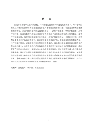 26年WH会计学本科-行业对比视角下龙佰集团盈利能力问题及对策分析(13838字).docx