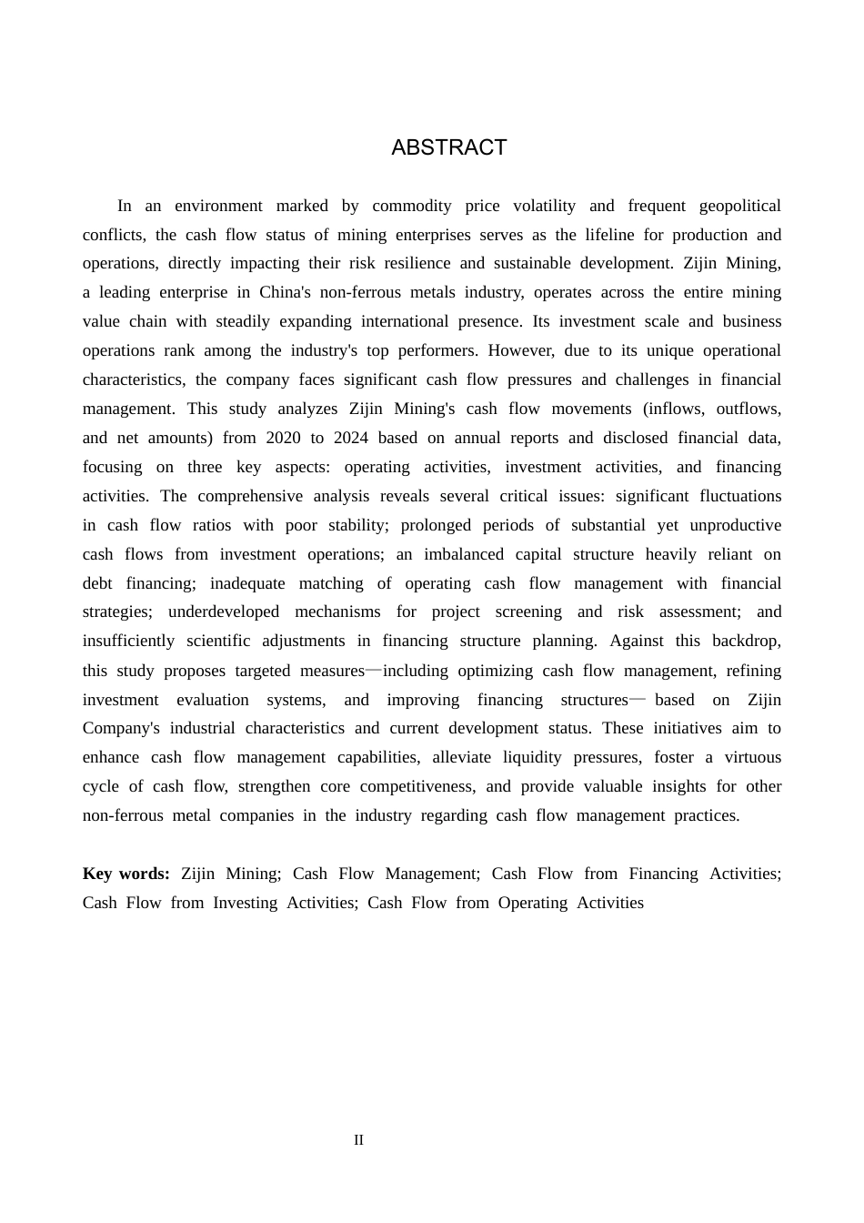 26年WH会计学  紫金矿业现金流量管理问题研究9.02-AI4.47(16182字).docx_第2页