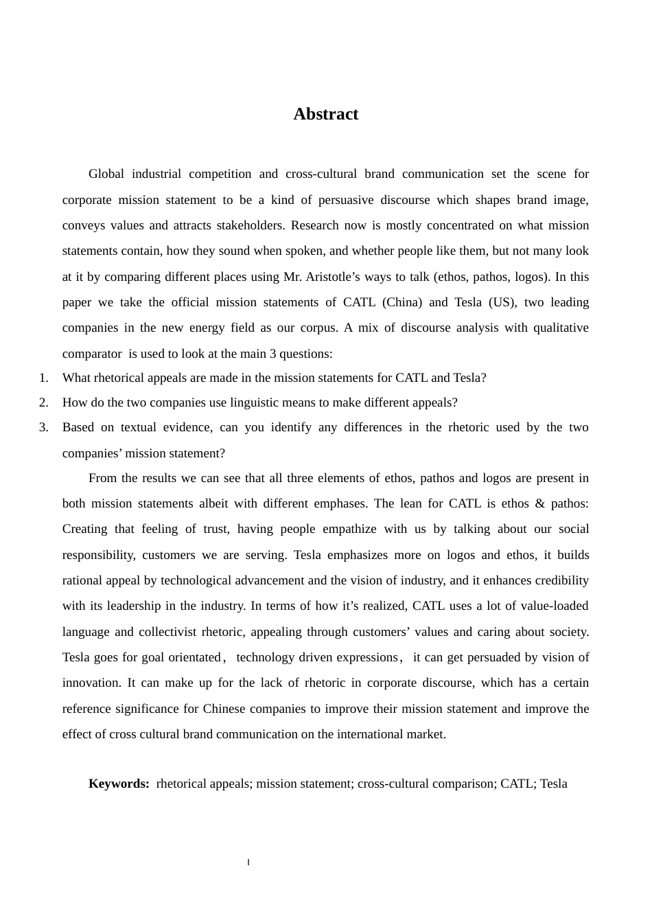 26年WH商务英语会计 修辞诉求视角下的中美企业使命宣言比较研究以C A TL和Tesla 1.83- A I7.07_1为例-约37082字符.docx_第2页