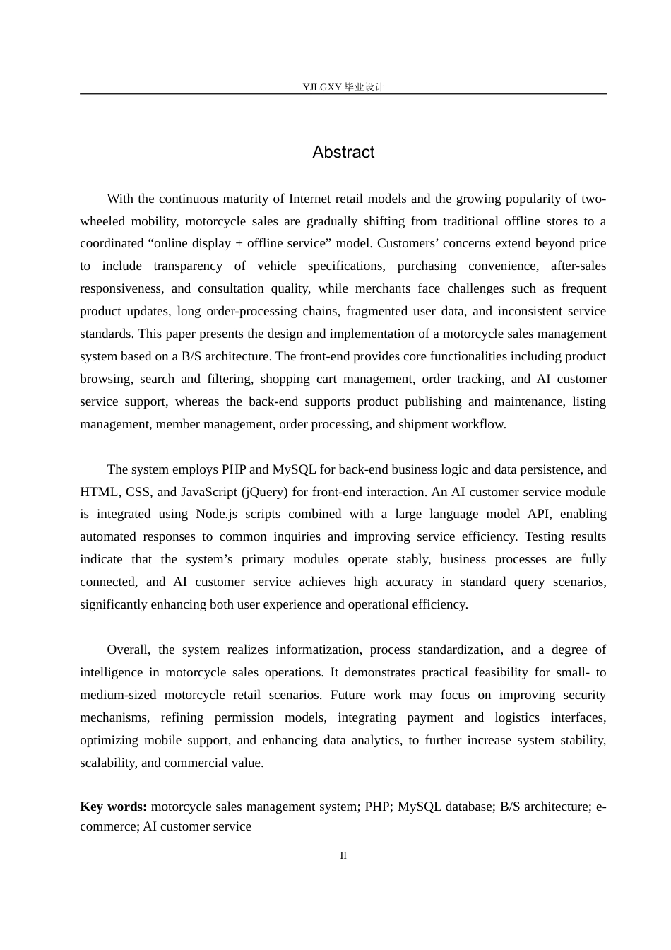 26年WP计算机科学与技术 基于PHP的摩界机车AI智能购买平台11.85-AI_1(18140字).doc_第2页