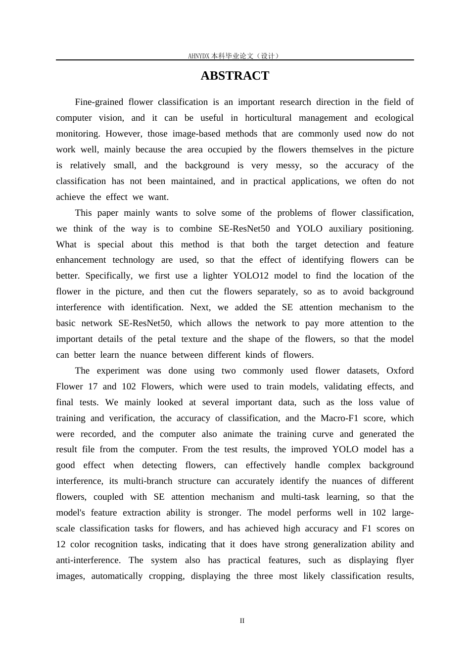 26年WP智能科学与技术 基于YOLO12目标检测下的SE-ResNet50细粒度花卉分类方法9.64-AI通过(21822字).docx_第4页