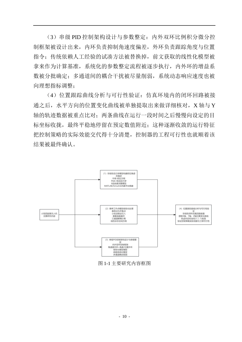 26年WP自动化 小型四旋翼无人机的线性化建模与姿态控制研究8.32-AI3.62(22412字).docx_第10页