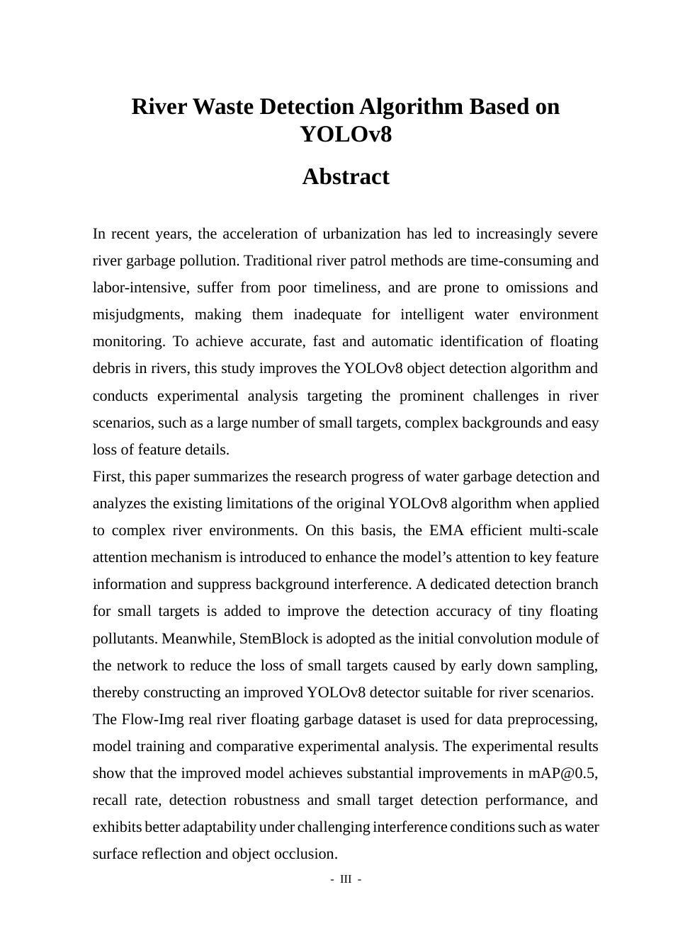 26年WP通信工程 基于YOLOv8的河道垃圾检测算法11.08-AI15.28.docx_第2页