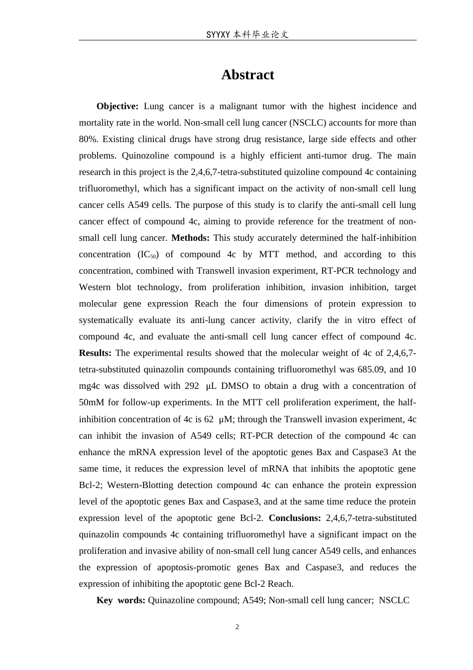 26年WP生物技术 含三氟甲基的2467-四取代喹唑啉类化合物抗A549肺癌细胞活性研究20.06-AI17.46(12415字).docx_第3页