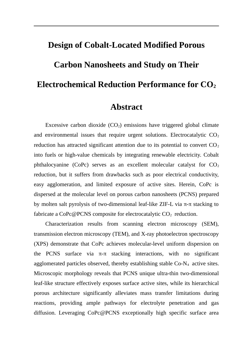 26年WP材料化学 钴位点修饰多孔碳纳米片的设计及电还原CO2性能研究28.6-AI42.83_1(28417字).docx_第3页