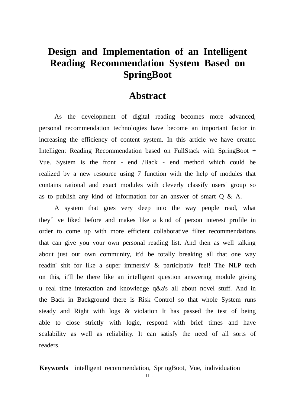 26年WP网络工程 基于SpringBoot的智能推荐阅读系统设计与实现4.62-AI6.66(31822字).docx_第2页