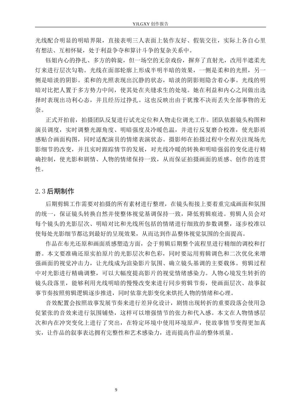 26年WP摄影 毕业作品《和光同尘》中光线对人物形象的塑造4.8-AI10.74(24772字).docx_第9页