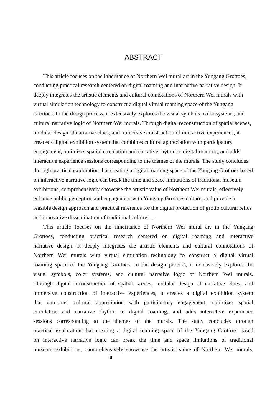 26年WP艺术与科技 北魏壁画元素在云冈石窟数字空间漫游设计应用0.26-AI(17284字).docx_第2页