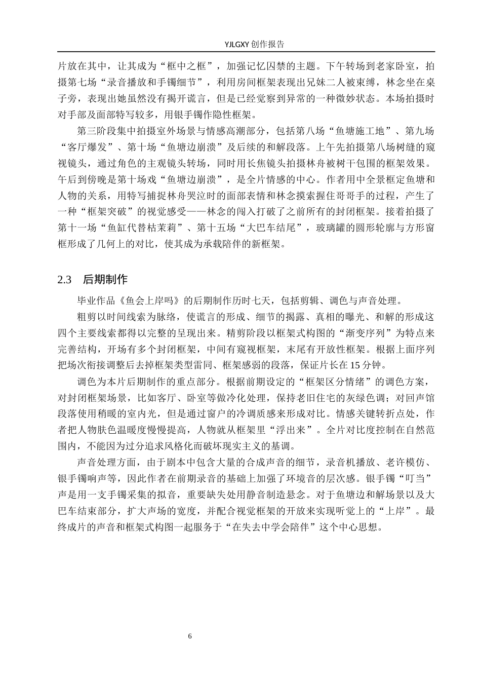 26年WP影视技术 框架式构图对影片的作用——以毕业作品《鱼会上岸吗》为例-AI(22509字).docx_第9页