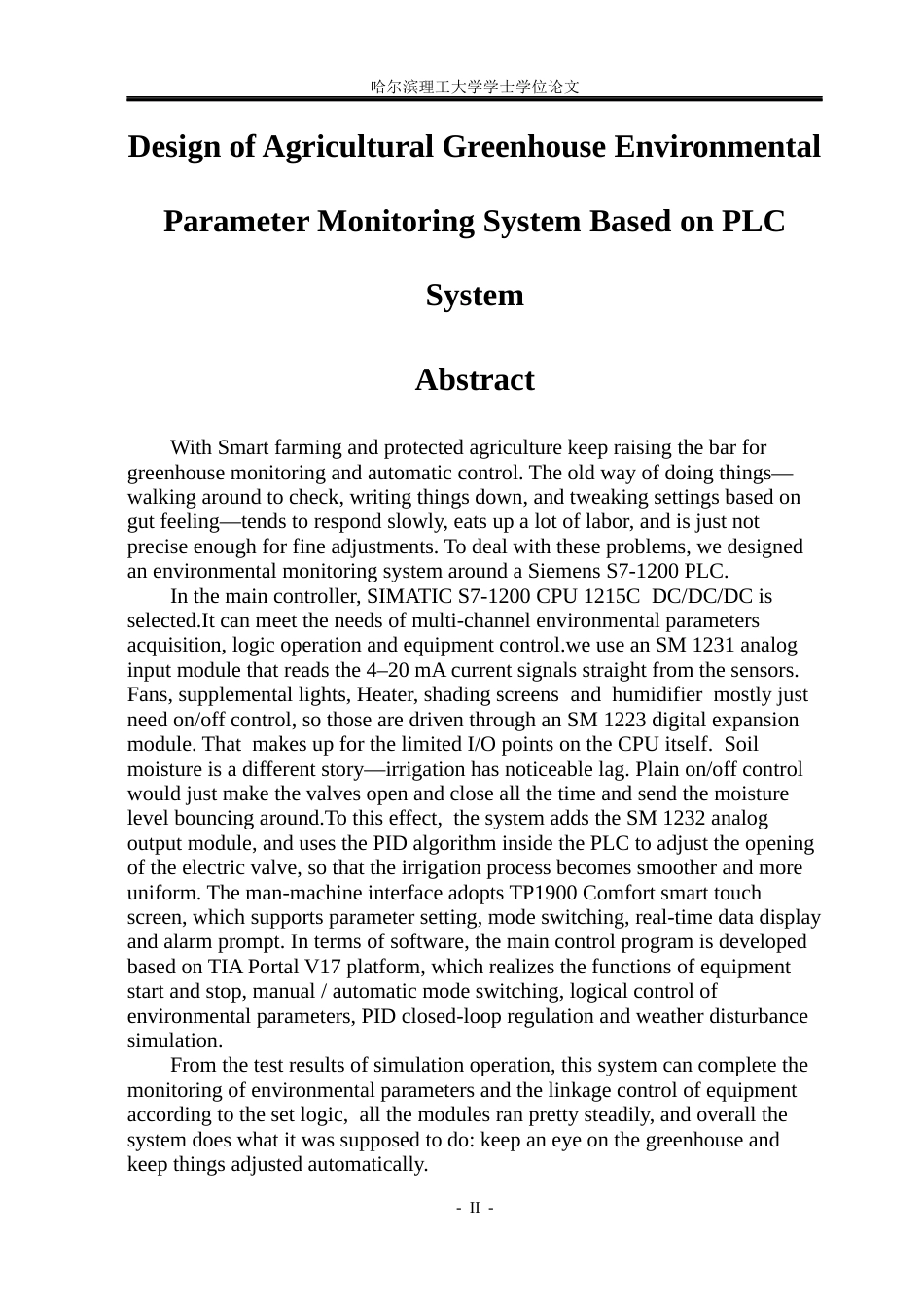 26年WP自动化 基于PLC的农业大棚环境参数监控系统的设计8.29-AI22.75(20744字).docx_第3页