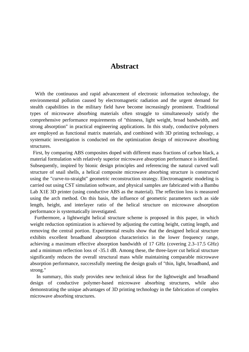26年WP应用物理学 基于 3D 打印的导电聚合物吸波结构优化23.44-AI51.89.docx_第2页