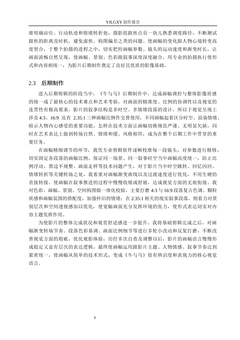 26年WP摄影 《毕业作品《牛与马》中画幅比例的设计与应用》4.68-AI1.01(27318字).docx_第9页
