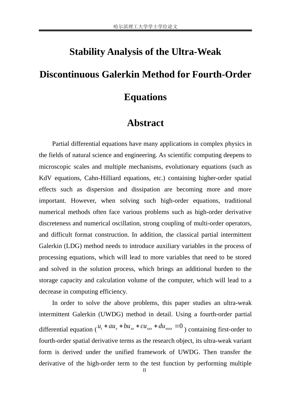 26年WP信息与计算科学 四阶方程超弱间断Galerkin方法的稳定性分析6.19-AI9.13(14713字).docx_第2页