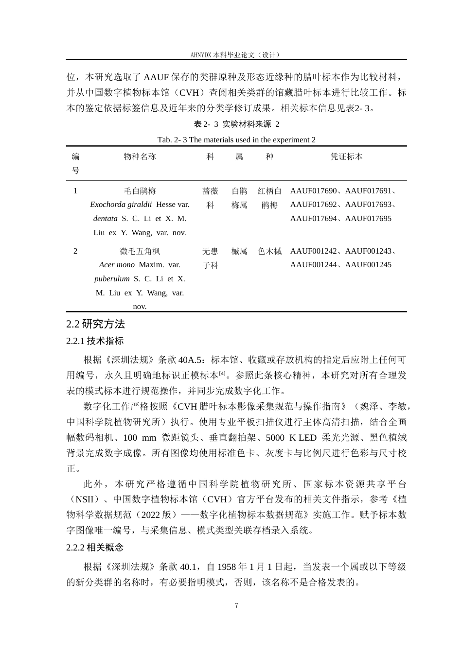 26年WP园林 安徽9个木本植物的模式指定和2个新类群发表12.7-AI通过_1(15793字).docx_第9页