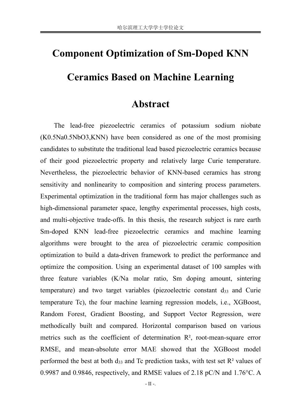 26年WP应用物理学 基于机器学习稀土Sm掺杂KNN陶瓷组分优化4.37-AI4.85-约29611字符.pdf_第3页