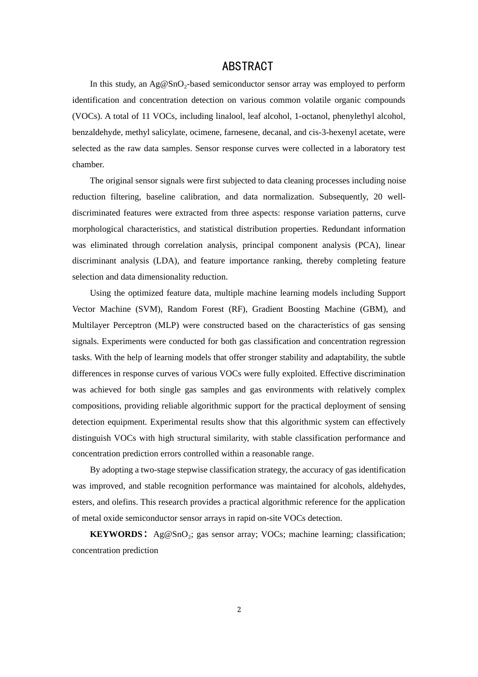 26年WP智能科学与技术 AgSnO2基半导体气体传感阵列对VOCs的分类识别研究12.2-AI通过(12770字).docx_第3页