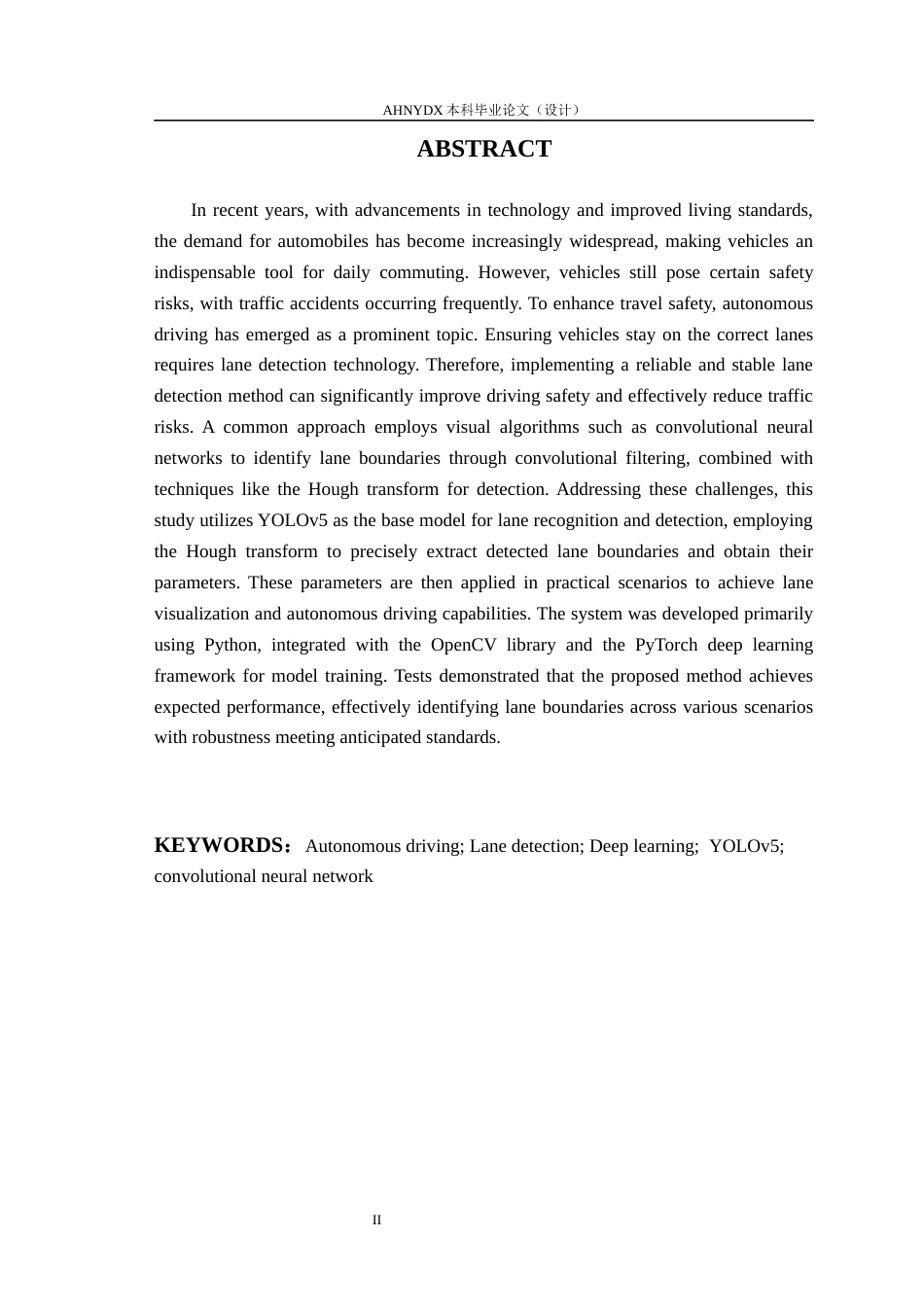 26年WP计算机科学与技术 基于深度学习的车道线检测系统17.11-AI通过(12358字).docx_第3页