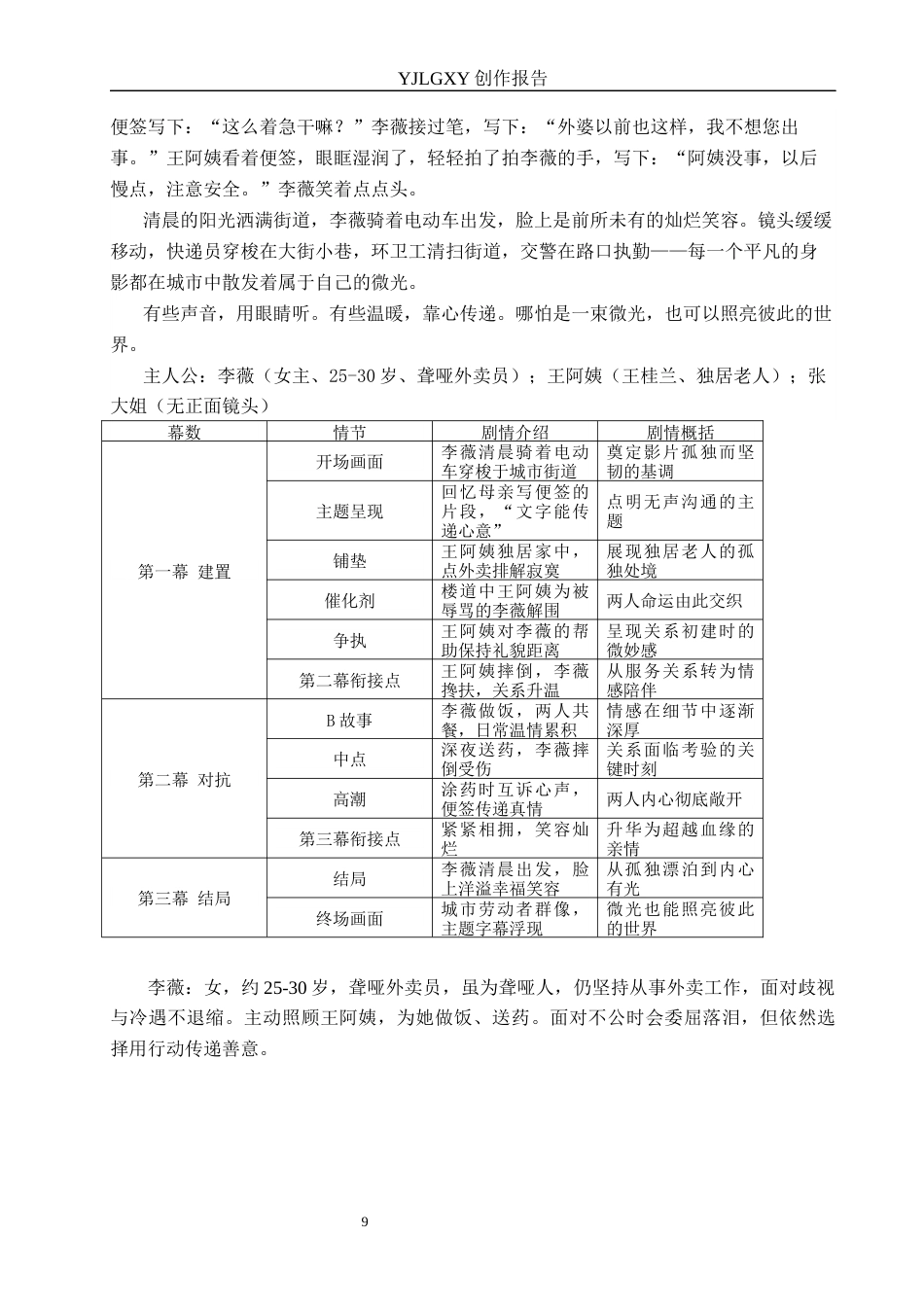 26年WP广播电视编导 毕业作品《微光》中景别对人物塑造的作用阐述2.45-AI7.87(32989字).docx_第9页