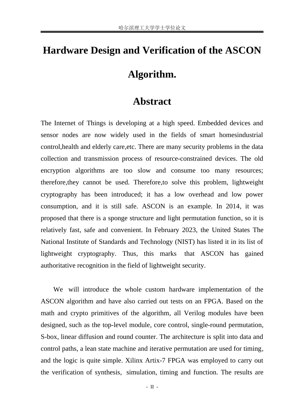 26年WP集成电路设计与集成系统 ASCON算法硬件设计与验证2.1-AI4.96.docx_第2页