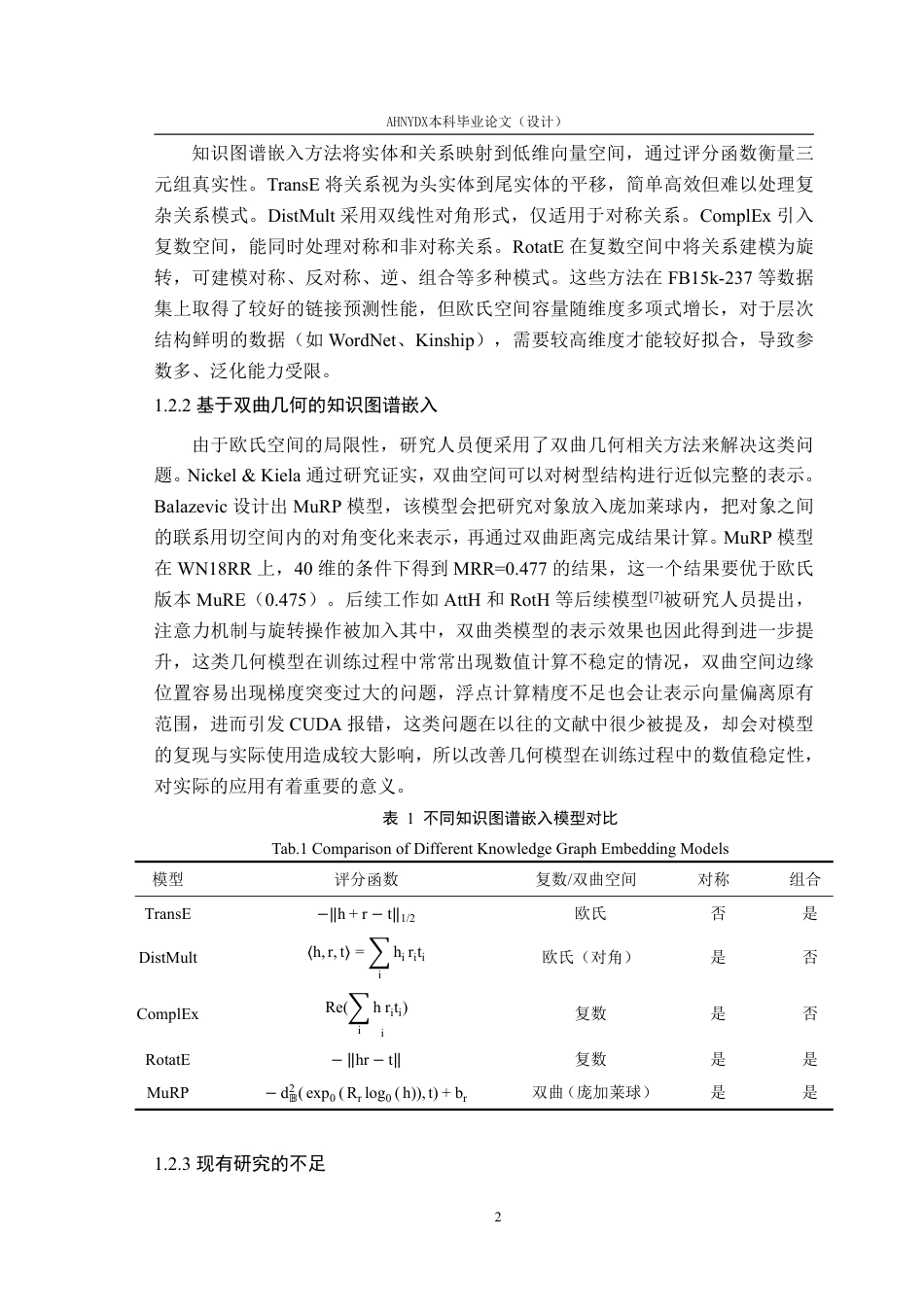 26年WP智能科学与技术 基于双曲几何知识图谱链接预测模型的稳定性改进6.46-AI通过-约16887字符.pdf_第6页