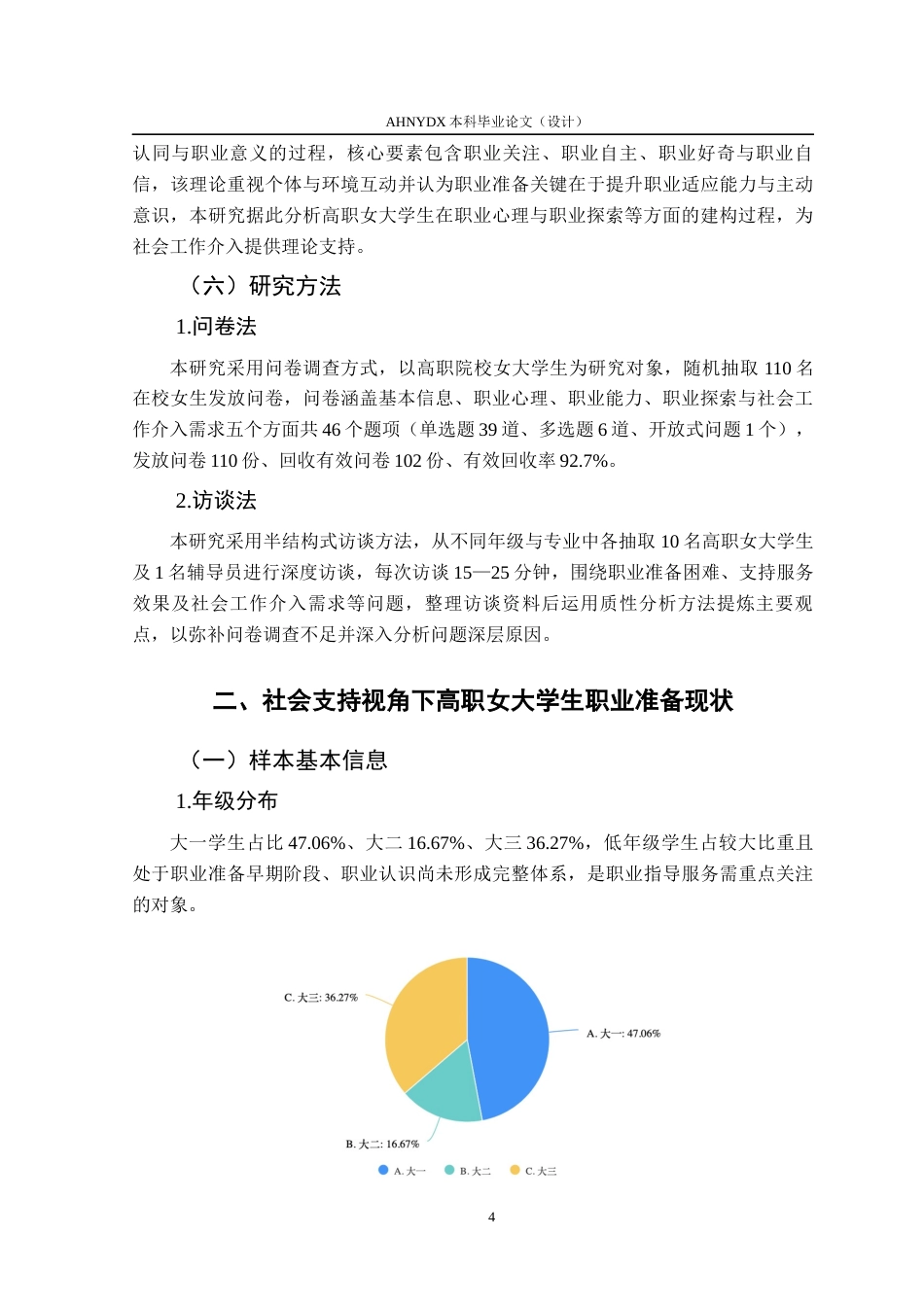 26年WP社会工作 社会支持视角下高职院校女大学生职业准备研究12.66-AI通过(18382字).docx_第8页