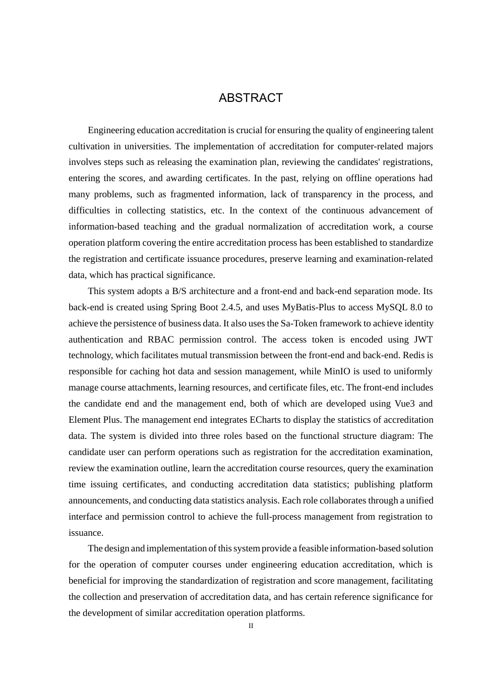 26年WP计算机科学与技术 基于Spring Boot的工程教育认证计算机课程管理平台的设计与实现3.15-AI25.57_1(19480字).docx_第2页