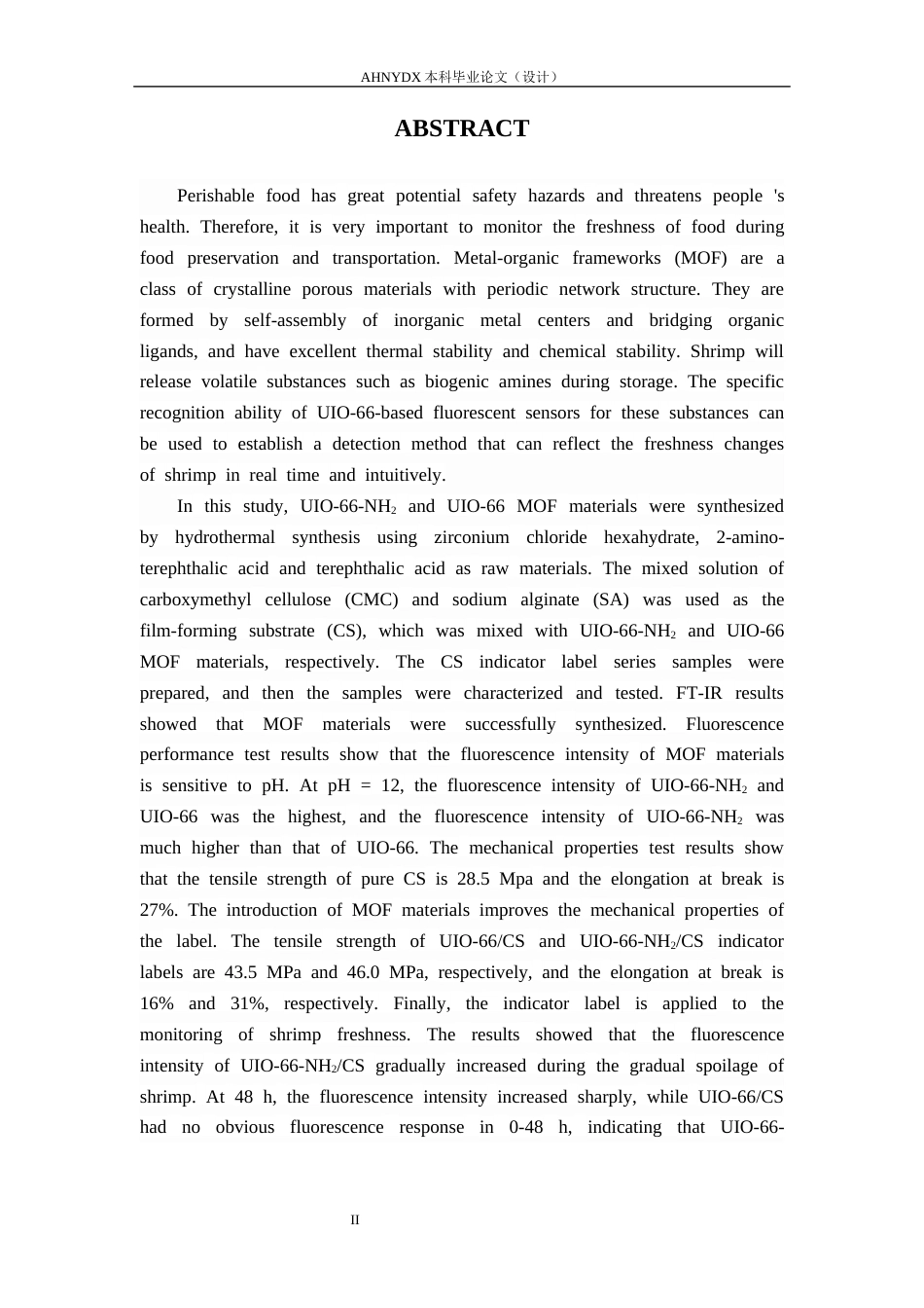 26年WP材料科学与工程 UIO-66型金属有机框架荧光指示标签的制备及其应用研究12.49-AI通过(11405字).docx_第4页