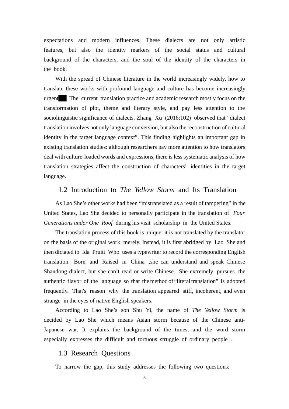 26年WP英语 社会语言学视角下《四世同堂》京味方言英译与人物身份构建研究10.45-AI通过_1(8779字).docx_第7页