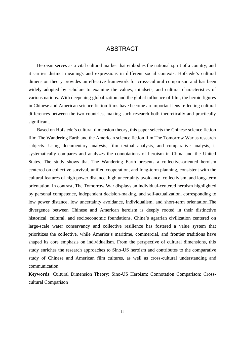 26年WP英语 文化维度视角下中美英雄主义内涵对比分析—以《流浪地球》和《明日之战》为例3.6-AI50.62(11315字).docx_第3页