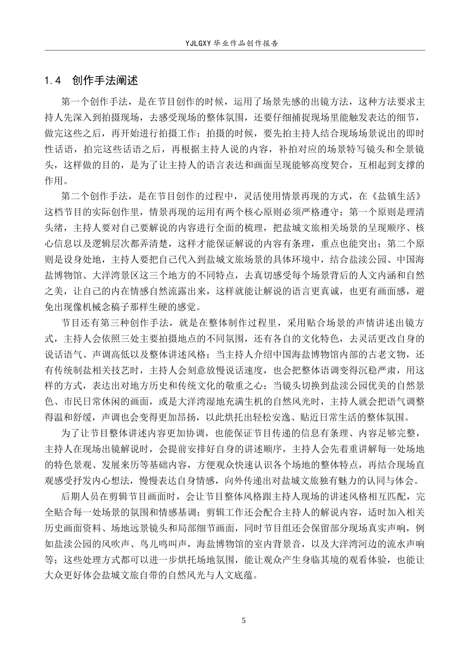 26年WP播音与主持艺术 毕业作品《盐镇生活》中主持人出镜语言表达技巧阐述8.23-AI11.99(15573字).docx_第6页