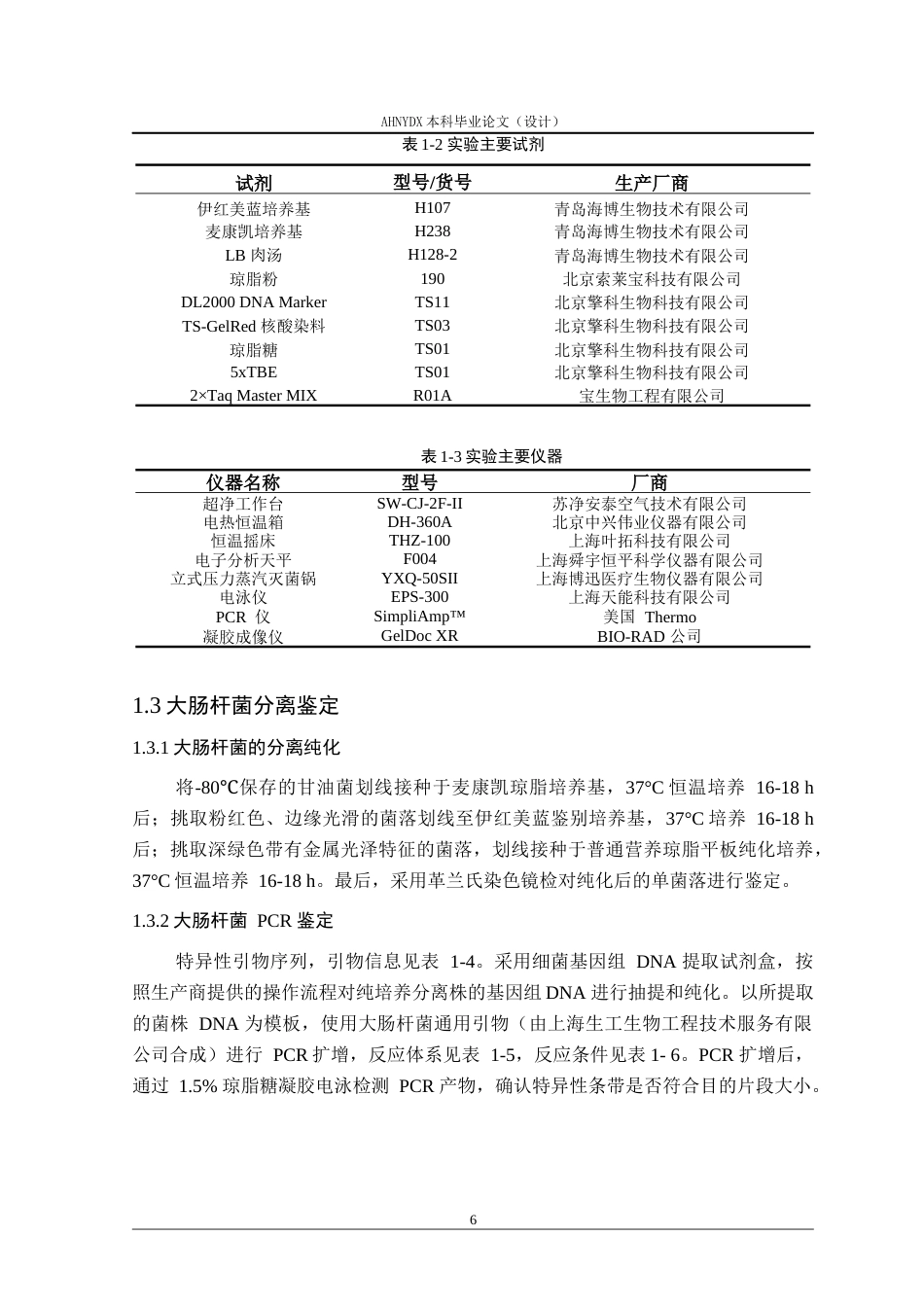 26年WP动物医学 安徽省部分地区大肠杆菌的分离及其耐药性鉴定16.17-AI通过_1(8452字).docx_第6页