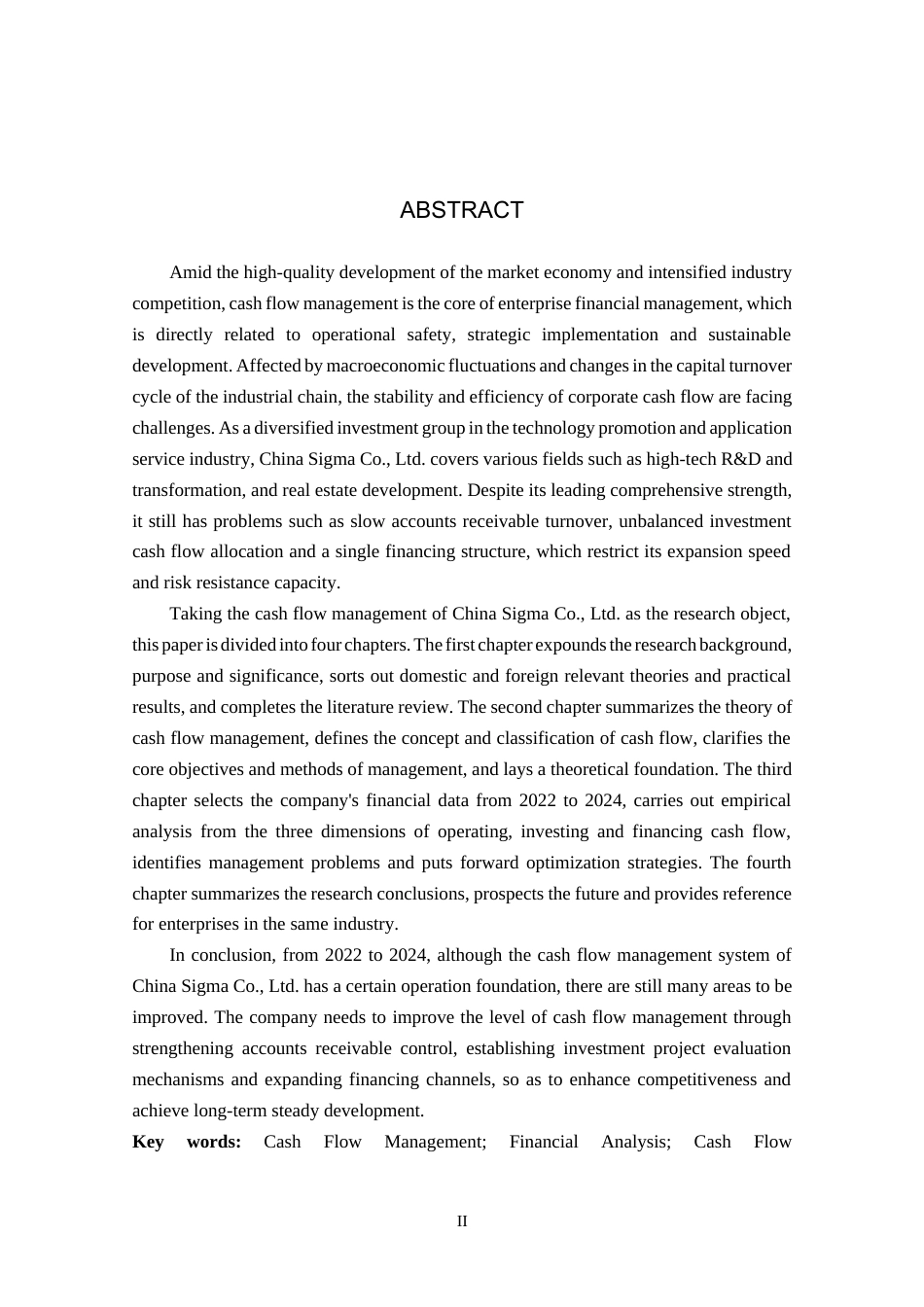 26年WP会计学 中国希格玛有限公司现金流量管理研究10.01-AI(22571字).docx_第2页