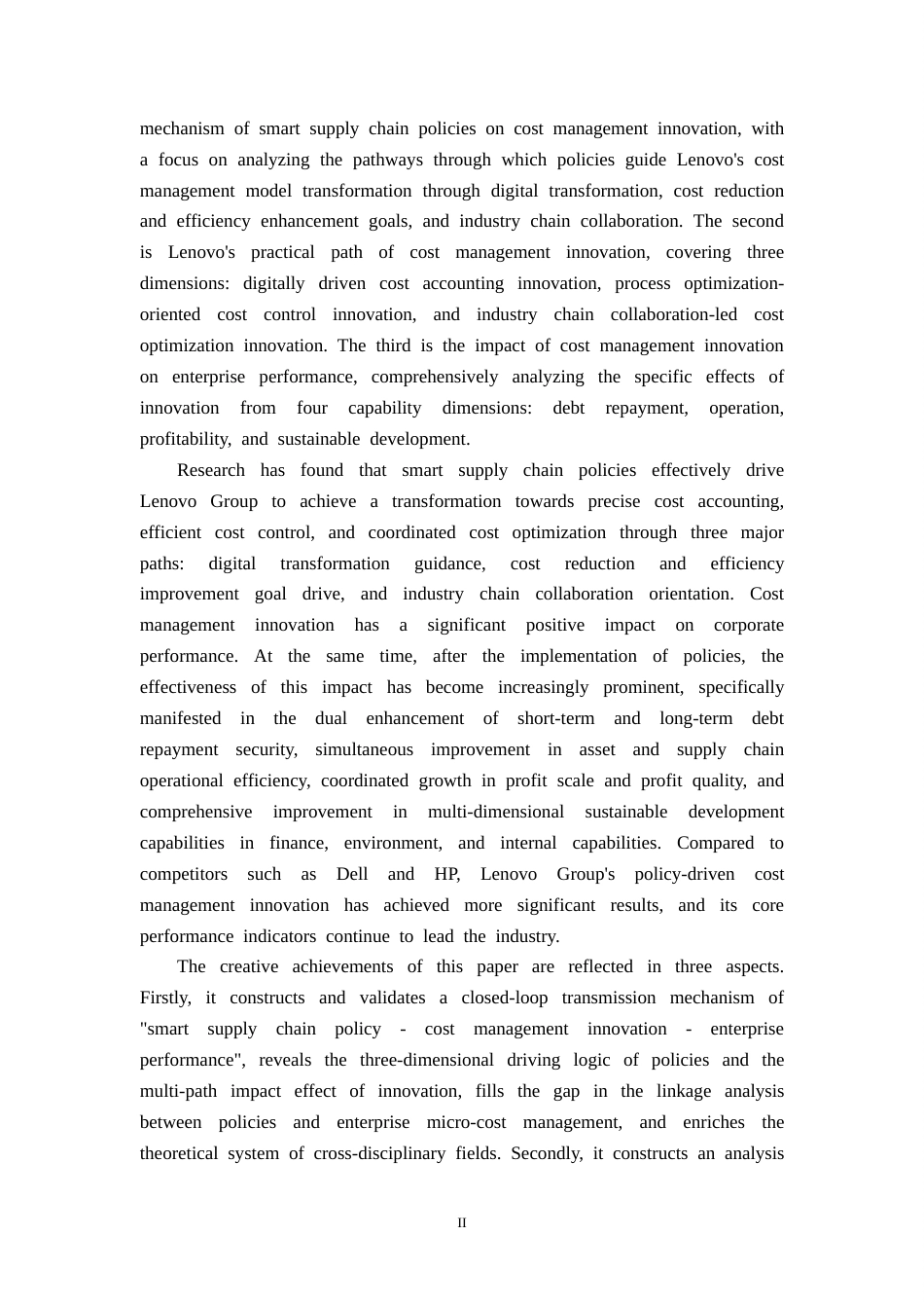 2026会计硕论 智慧供应链政策下成本管理创新对绩效的影响研究——以联想集团为例.doc_第6页