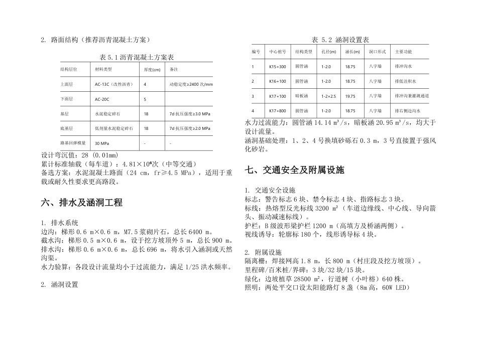 26年WH土木工程本科 云浮市新兴县某公路初步设计(J6标段)10.92-AI通过-约43278字符.pdf_第4页
