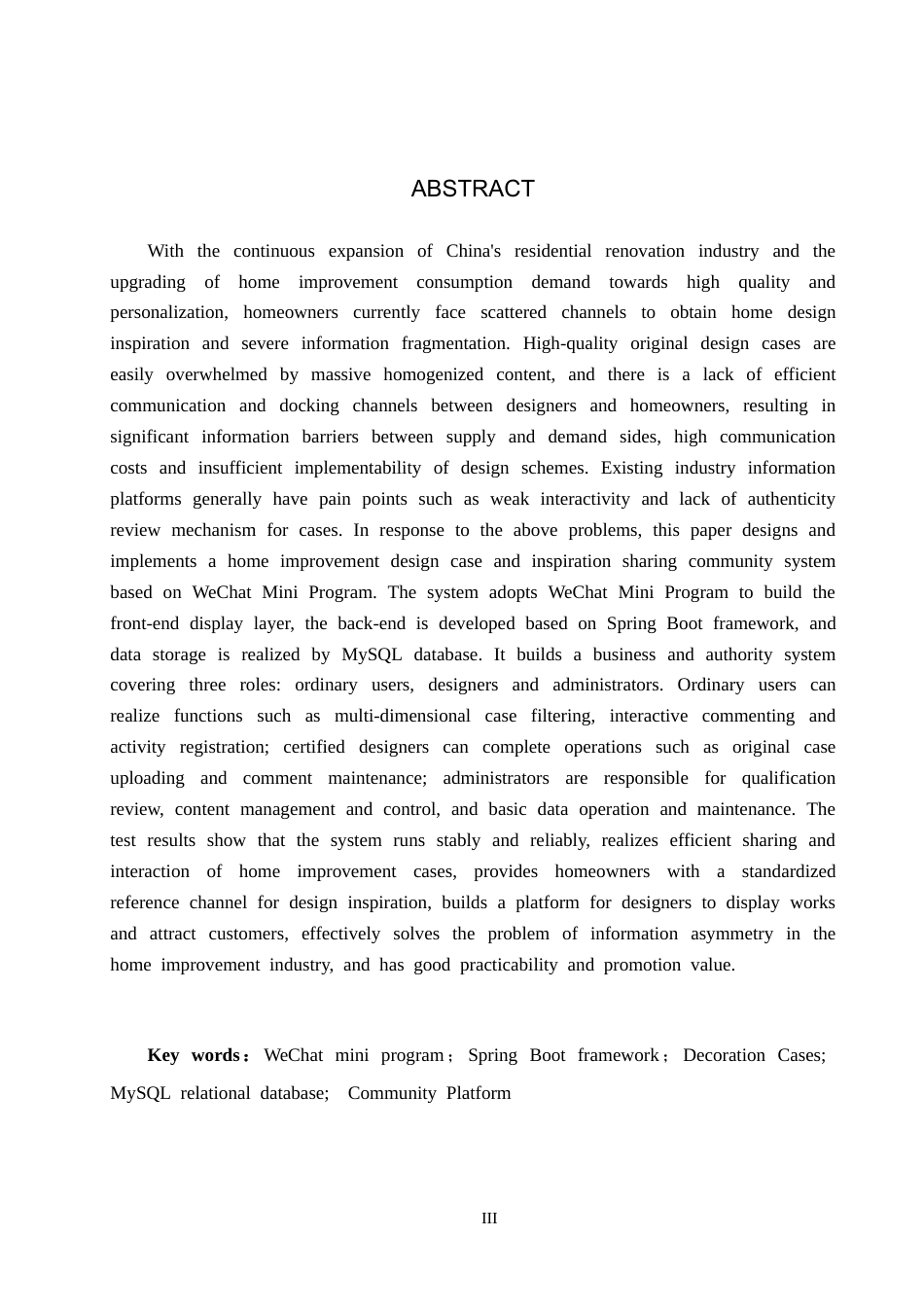 26年WH计算机科学与技术 基于微信小程序的装修案例与灵感分享社区11.53-AI25.53_1(15649字).docx_第2页