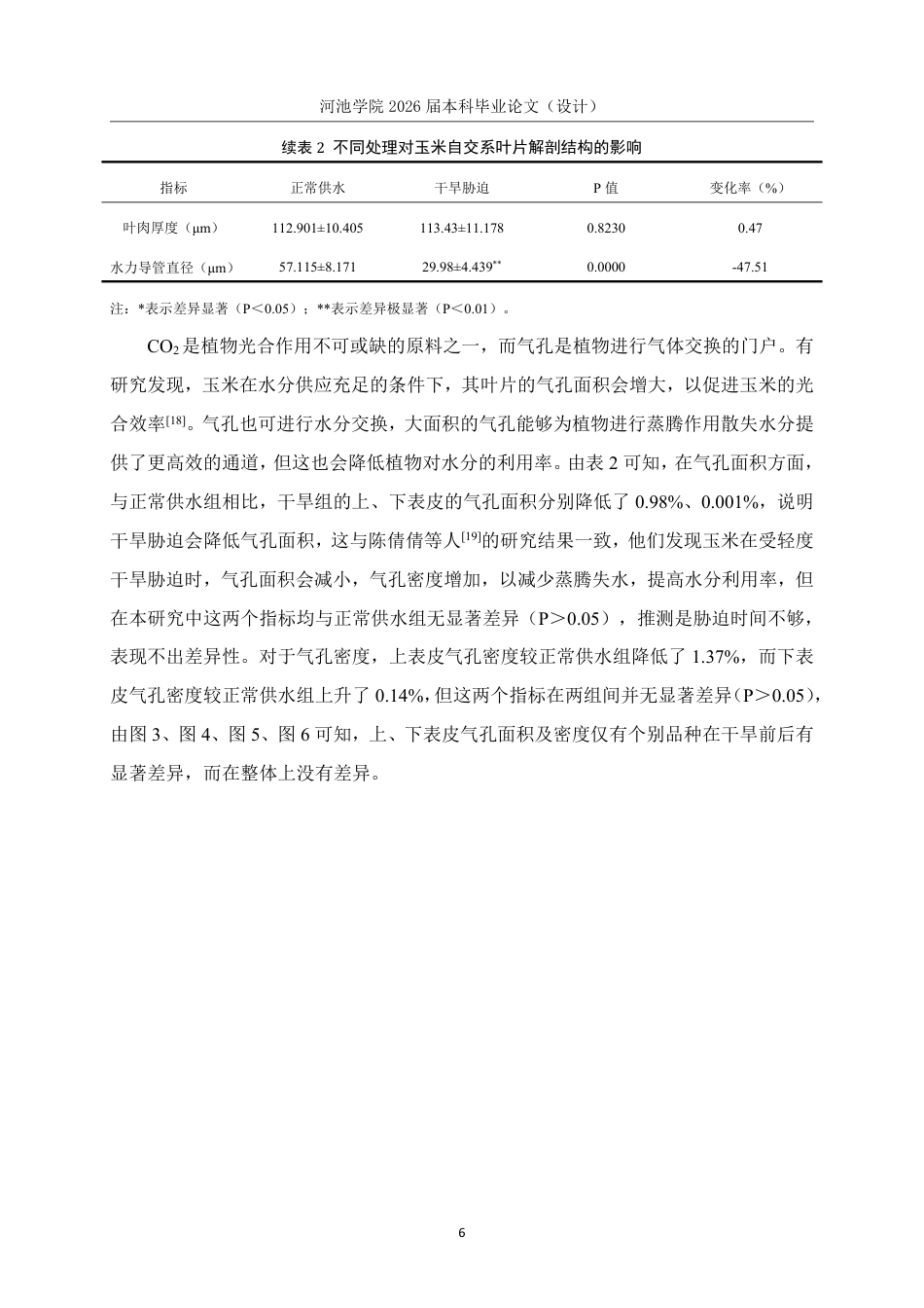 26年WH生物科学 不同水分条件下玉米解剖结构与农艺性状的差异及其相关性研究15.41-AI0.81-约16726字符.pdf_第9页