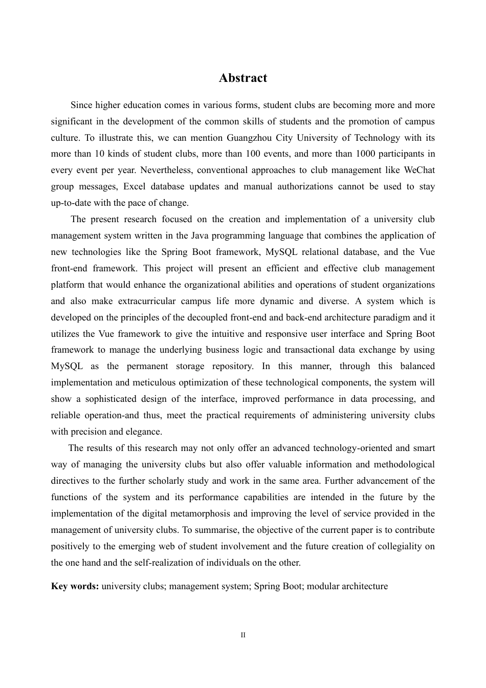 26年WH计算机科学与技术 基于SpringBoot的广州城市理工学院大学生社团管理系统12.22-AI通过-约29013字符.pdf_第2页