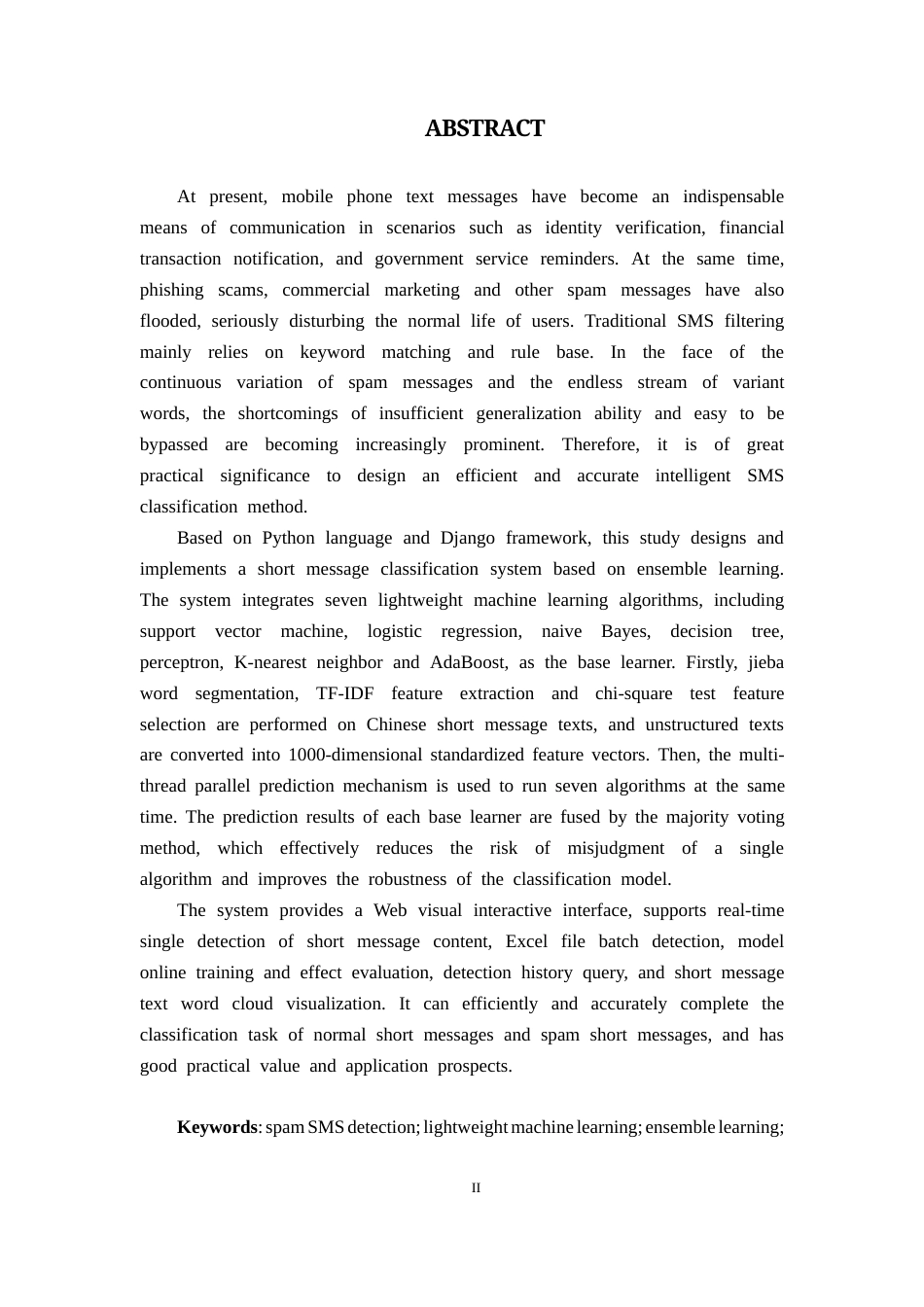 26年WH网络工程 基于集成学习的短信分类方法设计与实现9.32-AI9.02(31028字).docx_第4页