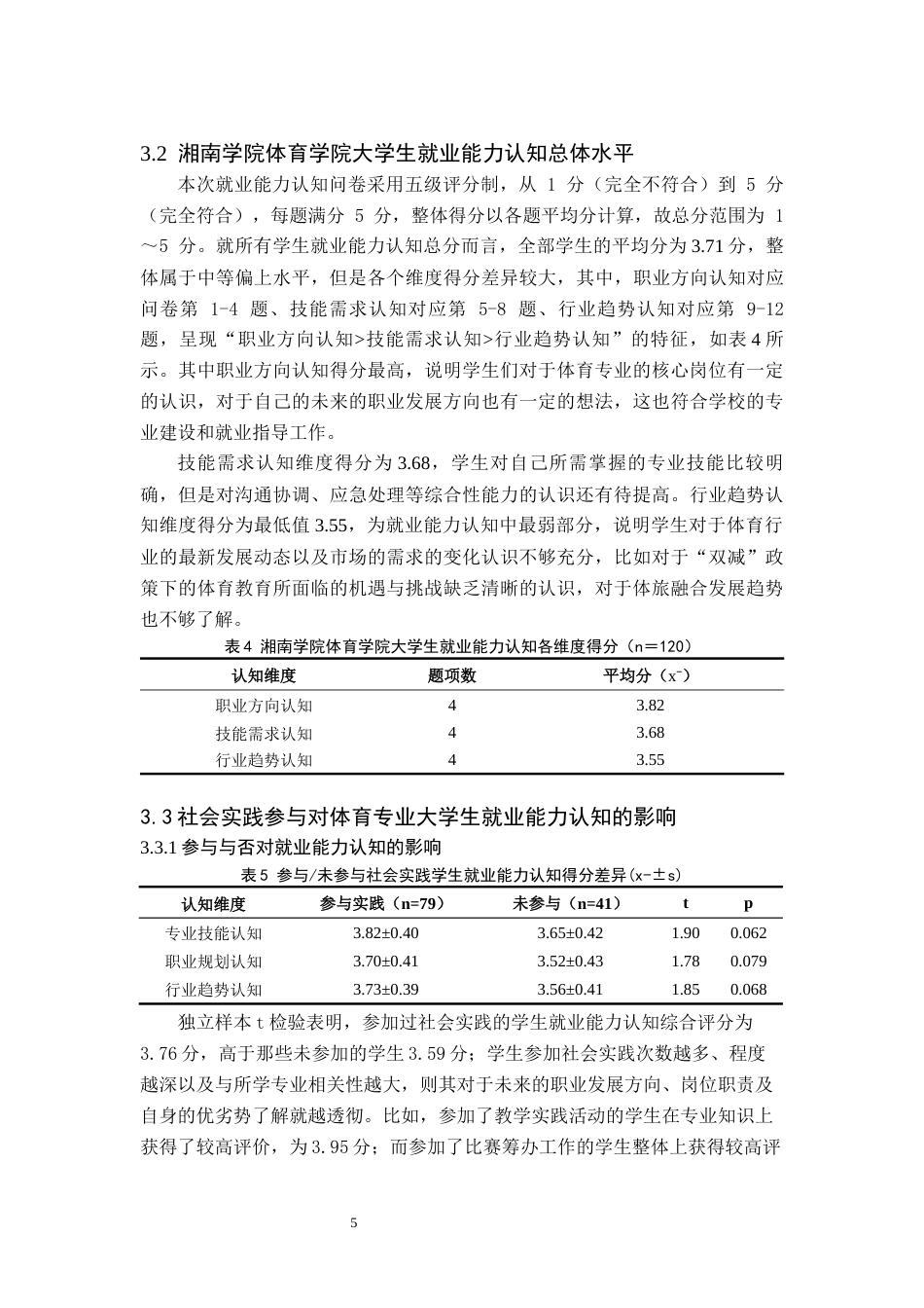 26年WH体育教育(师范) 社会实践参与对体育专业大学生就业能力认知的影响研究-以湘南学院体育为例6.43-AI8.04(9303字).docx_第8页