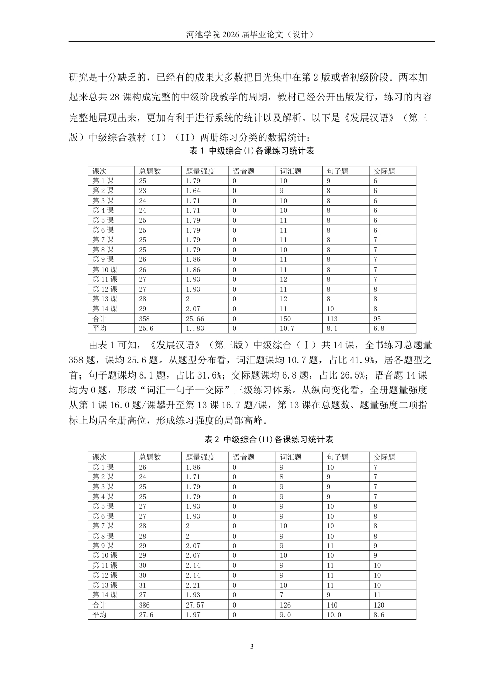 26年WH汉语国际教育 《发展汉语》（第三版）中级综合教材练习设置的考察与分析7.56-AI17.8-约17076字符.pdf_第7页