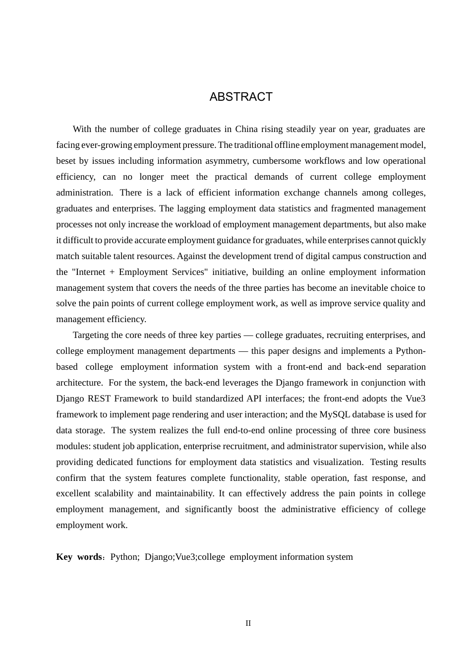 26年WH网络工程 基于Python的高校毕业生就业信息系统的设计与实现18.66-AI5.37(20560字).docx_第2页